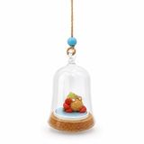 Deniz Temalı Cam Fanus Asmalık, 9cm Ahşap Tabanlı, Reçine Figürlü, İpli Özel Tasarım, Hediyelik Dekoratif Küre
