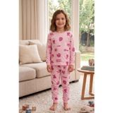 Deniz Temalı Pembe Renk %100 Pamuk Kız Çocuk Pijama Takımı