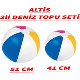 Deniz Topu Seti 2 Li 41 cm ve 51 cm / Beach Ball Set 41-51 cm
