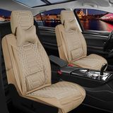 Deniz Tuning volkswagen Passat B7 Lüx Deri Oto Koltuk Kılıfı 5'li Set Tam Takım Cross Bej