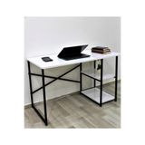 DenizAhşapDizayn Beyaz Renk Metal Çalışma Ofis Bilgisayar Laptop Masası 60x120