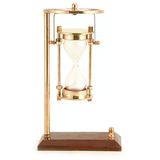 Denizcilik Grubu-Marine Pirinç Aksesuar-Standlı Kum Saati-13X8x21 Cm-Jttr31465