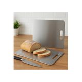 denizhomecollection 304 Paslanmaz Çelik 2 li Kesme Tahtasi 25×35 cm ve 15×25 cm