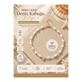 denizkabuğundan Deniz Kabuğu Deniz Yıldızı Kolye Gold Renk Choker | Bohem Yazlık Kadın Kolyesi | Plaj ve Tatil Aksesuarı