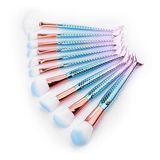 Denizkızı Mavi Makyaj Fırça 10 Lu Set Güzellik Kozmetik Ekipmanları