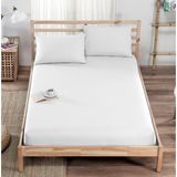 Denizli Alez Fitted Su Sıvı Geçirmez Yatak Koruyucu % 100 PAMUK - 100 x 200 cm - Beyaz