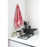 DENİZLİ ÇEYİZ 1 Adet Pötikareli Mutfak Kurulama Bezi Beslenme Örtüsü Kırmızı 45 x 65