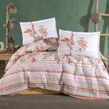 Denizli Çeyiz Clasy Çift Kişilik 4 Mevsim Kapitone Nevresim Seti Oliva Hardal - 220 x 230 cm