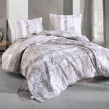 Denizli Çeyiz Clasy Çift Kişilik 4 Mevsim Kapitone Nevresim Seti Simle Gri - 220 x 230 cm