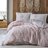 Denizli Çeyiz Clasy Tek Kişilik 4 Mevsim Kapitone Nevresim Seti Fiorita - Pembe - 180 x 230 cm