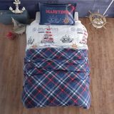 Denizli Çeyiz Clasy Tek Kişilik 4 Mevsim Kapitone Nevresim Seti Maritime - 180 x 230 cm - Mavi
