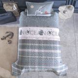 Denizli Çeyiz Clasy Tek Kişilik 4 Mevsim Kapitone Nevresim Seti Ocean - Gri - 180 x 230 cm