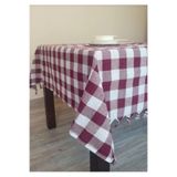 DENİZLİ ÇEYİZ Çok Amaçlı Piknik Masa Örtüsü Sofra Bezi Bordo 150x150