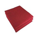Denizli Çeyiz Mikrofiber 3 Adet Saç Boyası Tutmayan El-Yüz-Kuaför-Spor Havlusu 50 x 90 cm Kırmızı Renkli