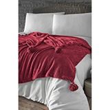 Denizli Concept Bordo Yumuşak Puffy Wellsoft Battaniye - 200x220cm - Tüylenmez Peluş Yatak ve Tv Örtüsü 7013