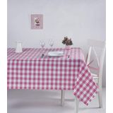 Denizli Concept Kareli Pembe 160X160 cm Masa Örtüsü