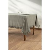 Denizli Concept Kenarları Fırfırlı Yeşil Masa Örtüsü - Selendi Soft Renk - Pamuk Polyester 150x220cm