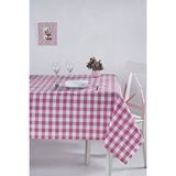 Denizli Concept Pembe/beyaz Kareli Masa Örtüsü - Çok Amaçlı Piknik ve Mutfak Masa Örtüsü (No Color)