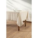 Denizli Concept Selendi Fırfırlı Masa Örtüsü Naturel 150x220 Cm Ekru