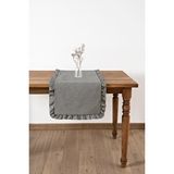 Denizli Concept Selendi Fırfırlı Runner Siyah 50x150 Cm