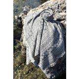 Denizli Concept Siyah Kilim Peştamal - %100 Pamuk Çift Yüz Jakarlı Plaj Havlusu