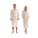 Denizli Concept Unisex Kimono 4 Kat Müslin Bornoz Ekru S/M