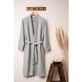 Denizli Concept Unisex Kimono 4 Kat Müslin Bornoz Gri