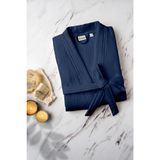 DENİZLİ CONCEPT Unisex Kimono 4 Kat Müslin Bornoz (Lacivert, L/XL)