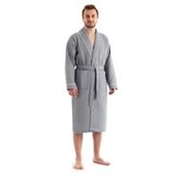 DENİZLİ CONCEPT Unisex Soho Pike Bornoz (Gri, XXL)