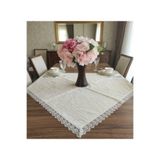 denizli hatırası Güpürlü Buldan Işi Keten Monika Kumaş Örtü Fiskos Sehpa Masa Örtüsü 85 cm x 85 cm