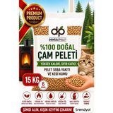 Denizli Pelet %100 Doğal Çam Pelet Kedi Kumu & Yakıt 30 lt 15 kg 6 mm İnce Taneli Koku Absorbe Edici Topaklaşmayan