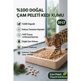 Denizli Pelet %100 Doğal Çam Peleti Kedi Kumu 10 kg (20 Lt)