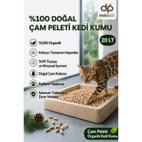 Denizli Pelet %100 Doğal Organik çam peleti kedi kumu katkısız 20 LT | Tozsuz çam kokulu