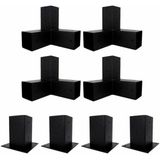Denizvelder Pergola Seti kedi köpek yuvası mini sera Icin Metal 50X50X2MM Profil 8 Parca renk siyah boyalıdır - Kare