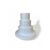 DenizYalıtım 3 Katlı Strafor Maket Pasta ve Pasta Altlığı Seti 4 Parça Boyut 15x10 20x10 25x10 35x3