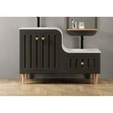 Denko Ada 120 Cm (Antrasit) Banyo Dolabı (Alt Modül Lavabo)