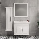 Denko Albatros 80 cm Mdf Beyaz Banyo Dolabı Takımı ve Boy Dolabı