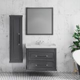 Denko Albatros 80 cm Mdf Beyaz Banyo Dolabı Takımı