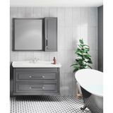 Denko Banyo Denko Albatros 100 cm Mdf Gri Banyo Dolabı Takımı