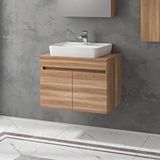 Denko Banyo Denko Etna 65 Cm Mdf Hazar Banyo Dolabı Alt Modül, Lavabo Meşe