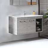 Denko Banyo Denko Latte 100 Cm Mdf Retro Gümüş Banyo Dolabı Alt Modül, Lavabo Beyaz
