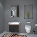 Denko Banyo Mostar Mat Gri 70 cm Banyo Dolabı