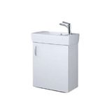 Denko Banyo Turkuaz City Lavabo 25*50cm (sağ) Ve Minica Banyo Dolabı-beyaz