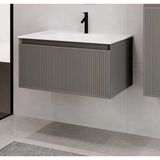 Denko Belgrad 81 Cm (Çimento Gri) Banyo Dolabı (Alt Modül Lavabo)