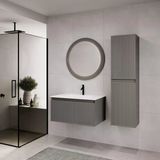 Denko Belgrad 81 Cm (Çimento Gri) Banyo Dolabı Takımı Ve Boy Dolabı