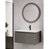 Denko Belgrad 81 Cm (Çimento Gri) Banyo Dolabı Takımı