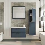 Denko Beyoğlu 75 cm Mdf Mat Lacivert Banyo Dolabı Takımı ve Boy Dolabı