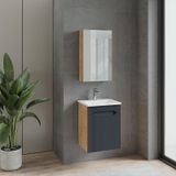 Denko Demood 45 Cm Mdf Antrasit Gri Banyo Dolabı Takımı Antrasit