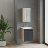 Denko Demood 45 cm Mdf Antrasit Gri Banyo Dolabı Takımı