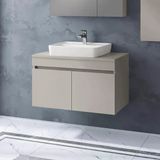 Denko Etna 80 Cm Mdf Kül Gri Banyo Dolabı Alt Modül, Lavabo